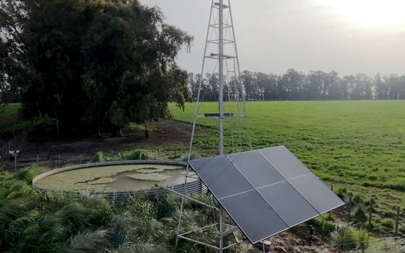 Sistema de bombeo solar campo bonaerense