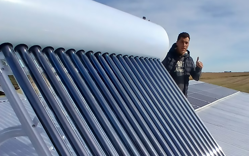 Termotanque solar instalado sudeste bonaerense